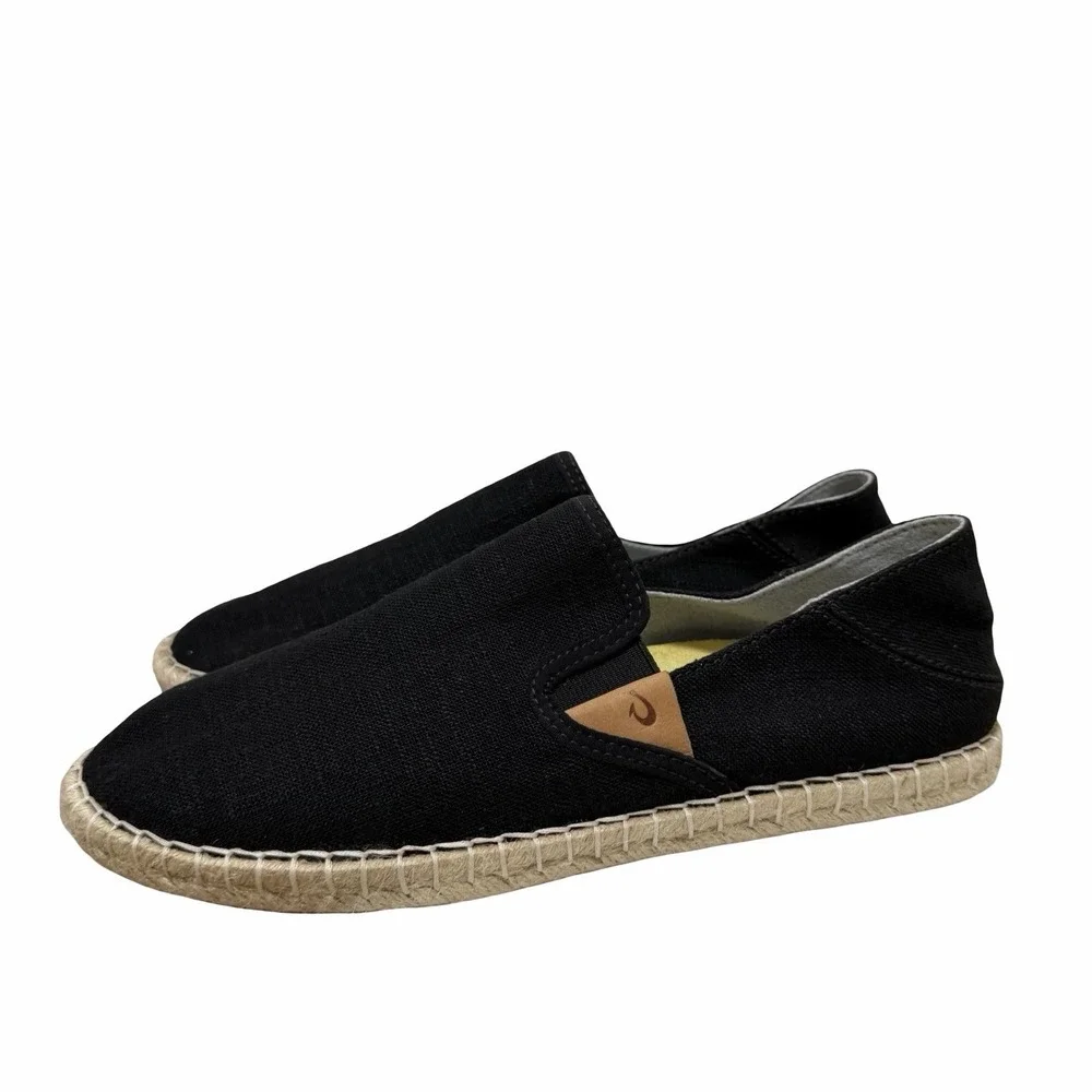 Olukai Womens Kaulu Paa Kapa Slip On Shoes US 8.5 Black Convertible‎ Espadrilles